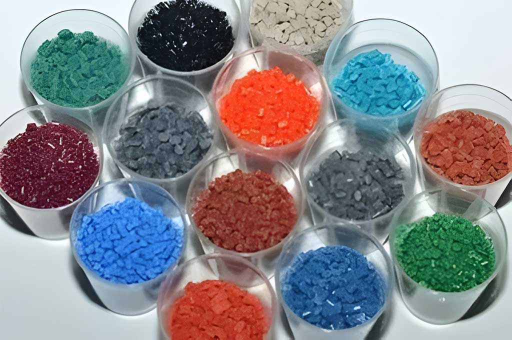 Different colors of plastic