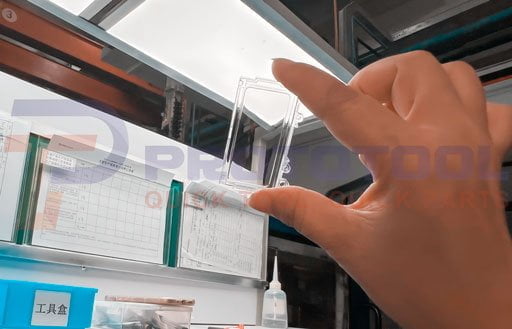 A finished clear injection molded product