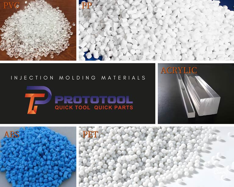 different kinds of injection molding materials