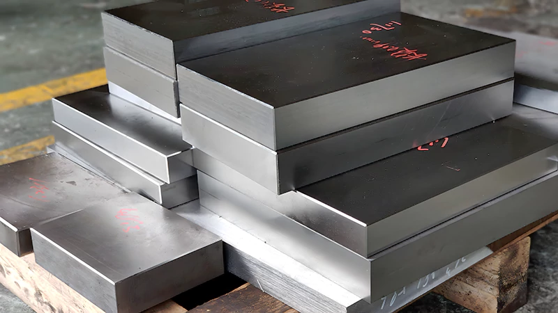 Stainless steel block materials ready for machining