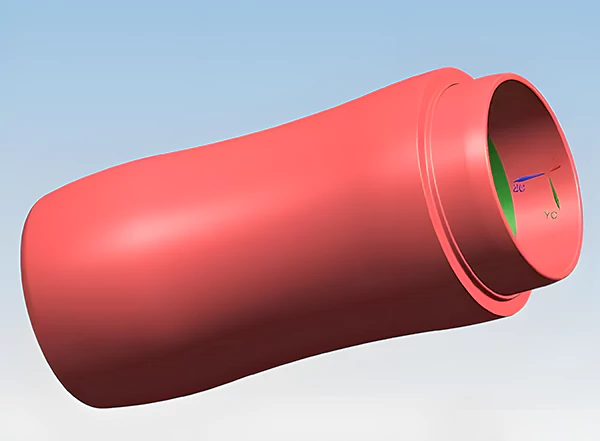 3D drawing of the second overmolding (outer cup body)