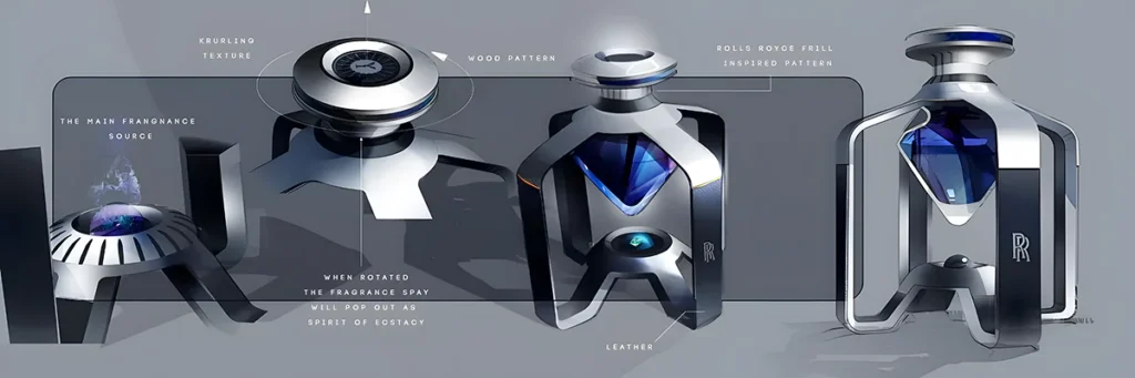 Conceptual perfume bottle shape